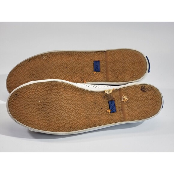 BF Women's Size 9 KEDS White Perforated Leather Lace Up Kickstart Sneakers Shoes - Picture 10 of 10